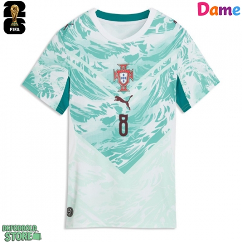 Portugal Bruno Fernandes #8 Replika Udebanetrøje Dame VM 2026 Kortærmet